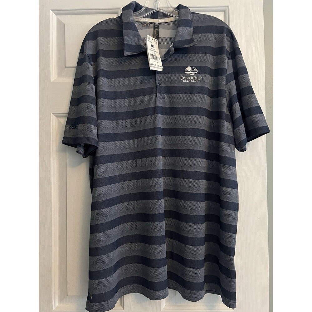 NWT Hilton Head Oyster Reef Golf Club Polo Men’s 2XL. Two toned blue stripe